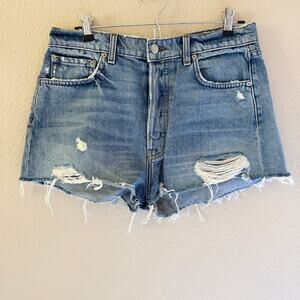 Reformation Distress Jean Shorts